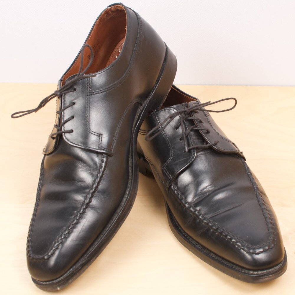 Allen Edmonds Men's Shoe 🇺🇸 Charleston Almond Moc-toe Derby 9D Black VGUC